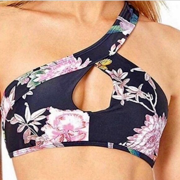RACHEL Rachel Roy Women's Standard Swim Bra Top Adjustable Shoulder Straps Back Closure, Summer Floral, Extra Small